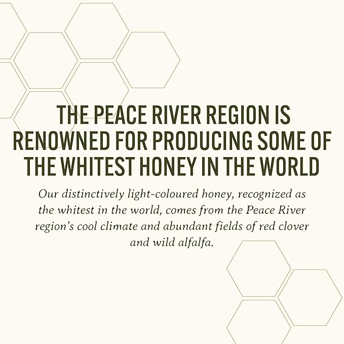 Peace River Unpasteurized Pure White Honey 500g/17.6 oz. Jar