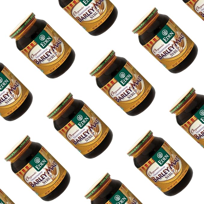 Eden Traditional Organic Barley Malt Syrup Non-GMO USA grown and made Non-Dyastatic 20 oz Glass Jar (3-Pack)