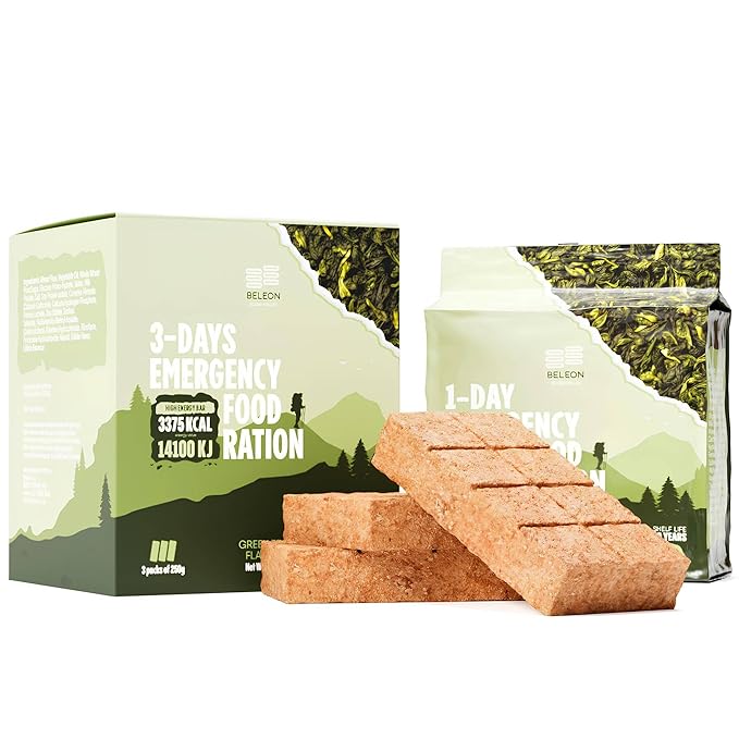Emergency Food Supply - Green Tea Survival Ration - 20 Years Shelf Life - 3 Days