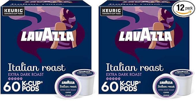 Lavazza Italian Roast Keurig Single Serve K-Cup Pods 60ct (12 Packs of 10)