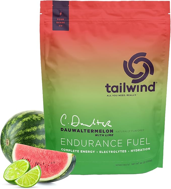 Tailwind Nutrition Endurance Fuel Carbohydrate &amp Electrolyte Sports Drink Mix Powder Gluten-Free Vegan Dauwaltermelon 50 Servings