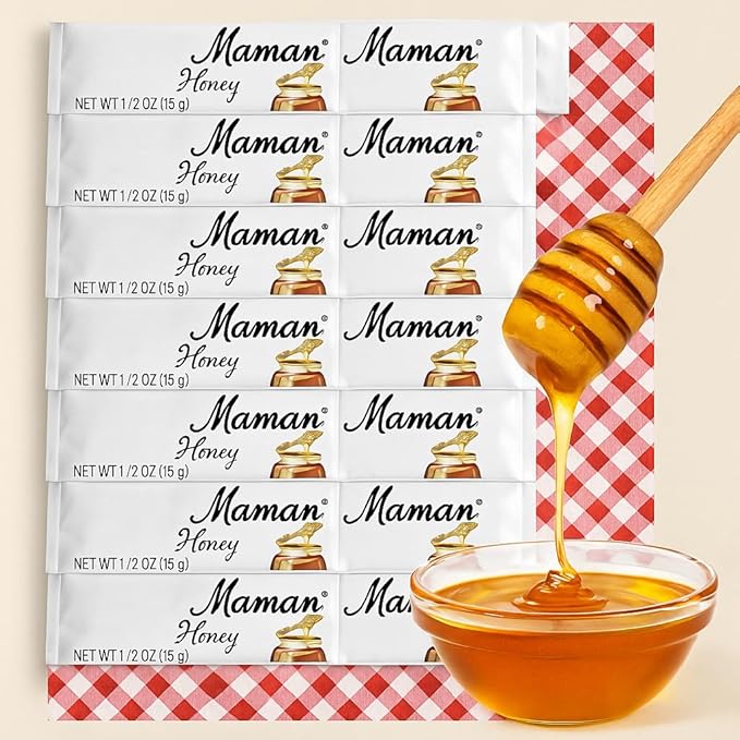 Honey Sticks – 15 Count (0.5 oz Each) | Single Serve Honey Packets Portion Control Honey Sticks for Tea Coffee Oatmeal Pancakes Breakfast Travel Restaurants &amp Catering