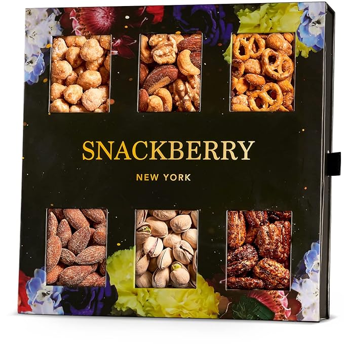 Holiday Mixed Nuts Gift Basket in Elegant Drawer Gift Box Gift Set for Easter Day Birthday Party Sympathy Healthy Gift Snack Box for Men and Women. Kosher - Snackberry