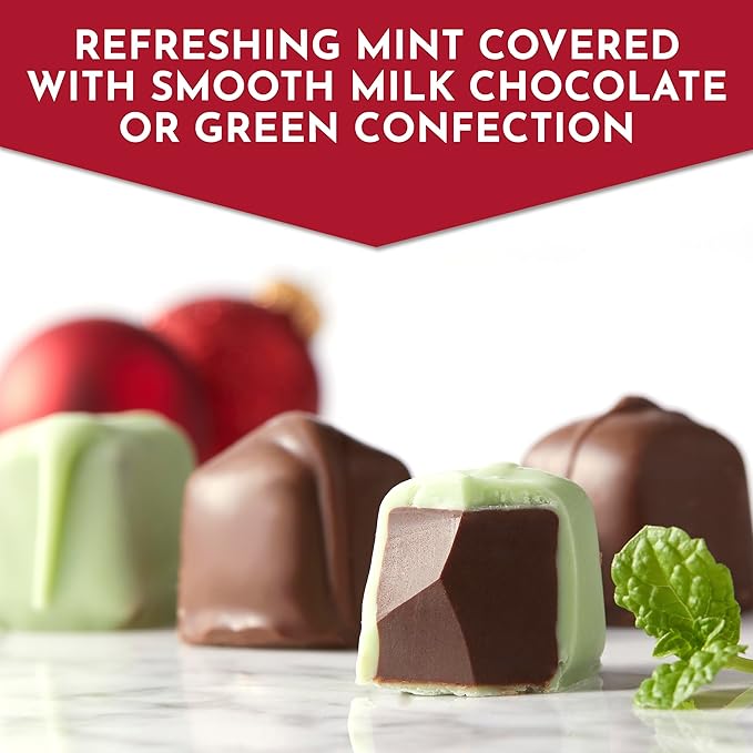 Fannie May Premium Milk Chocolate Mint Meltaways Holiday Gift Box 14 Oz