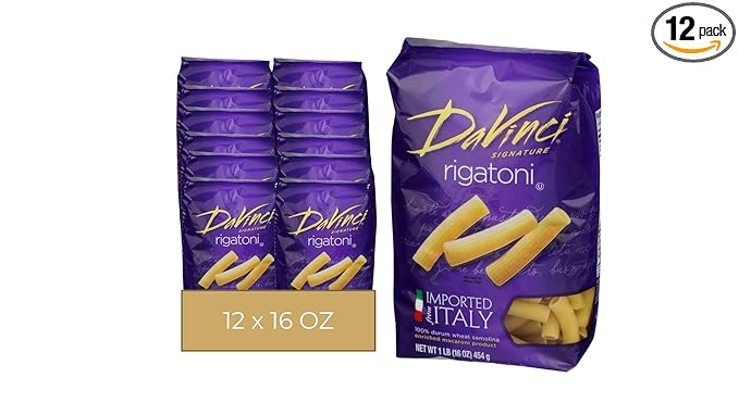 DaVinci Rigatoni 16-ounces (Pack of12)