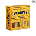 South 40 Snacks Crunchy Nut Bars Mix of 6 Variety Pack Touch of Honey Natural Protein (40g Bar Pack of 12)
