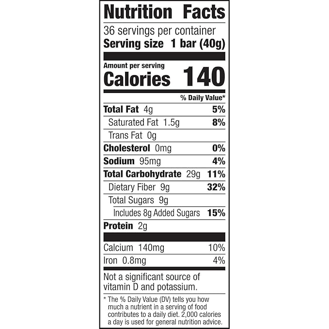 Fiber One Oats and Chocolate Chewy Bars 1.4 Ounce (Pack of 36)