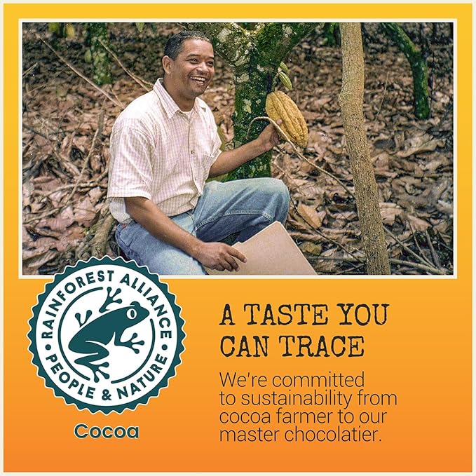 Chocolove Orange Peel Dark Chocolate Bars | 55% Cocoa | Tangy Orange Peel Bits | Smooth &amp Sweet | Premium Dark Chocolate |Non GMO Rainforest Alliance Certified 3.2oz Bar (12 Pack)