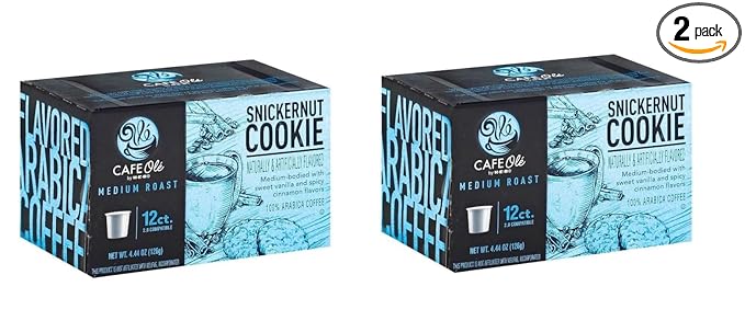 Cafe Ole HEB Single Serve Coffee Pods 12 count - 2 boxes (Snickernut Cookie)