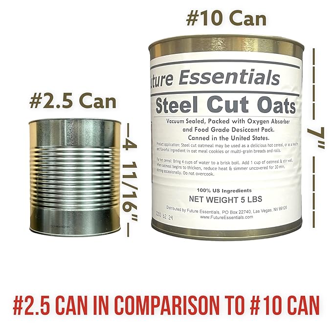 1 Can of Future Essentials Canned Steel-Cut Oats #10 Can