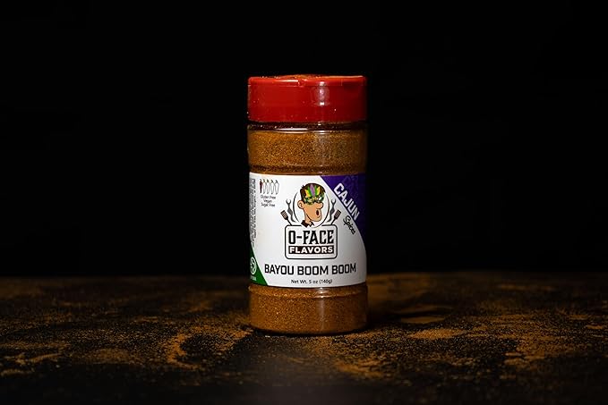 O-Face BBQ Seasoning 3 Pack Bayou Boom Boom Pork Rub Spicy Garlic Parmesan Bold Southern Flavor Variety Set