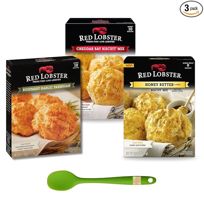 Red Lobster Biscuit Mix Cheddar Bay Honey Butter Rosemary Garlic Parmesan Variety Bundle With Raw Earth Colors Spoonatula
