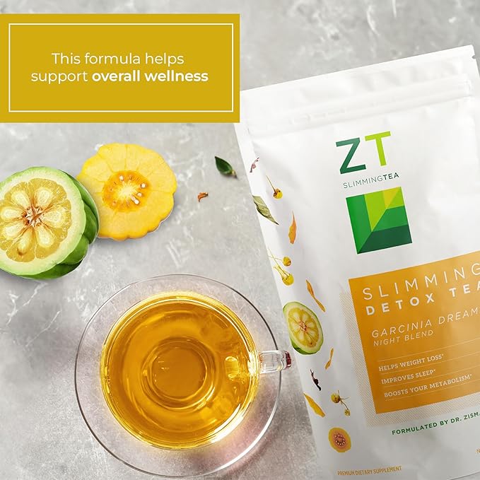 Dr. Zisman ZT Slimming Detox Tea - Garcinia Dreams Night Blend Weight Loss Tea - Muscle Tension - Enhanced Digestion Healthy Rest While Burning Calories (28 Tea Bags)
