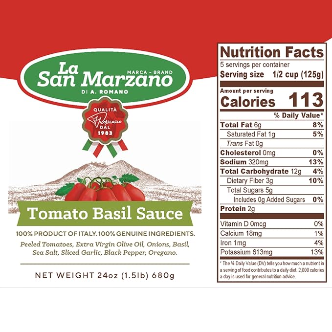 La San Marzano Variety Pack Tomato Basil Arrabiata Marinara Sauce 24 oz Pasta Sauce Made in Italy All Purpose Tomato Premium Quality All Natural Mediterranean Diet Non GMO Vegan Gluten Free