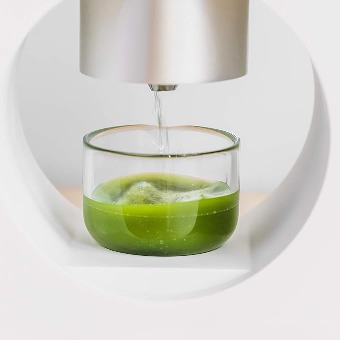 Matcha Maker Starter Kit an Innovative At-home Matcha Machine that Produces Freshly Ground Matcha from Organic Shade-grown Japanese Tea Leaves (White)