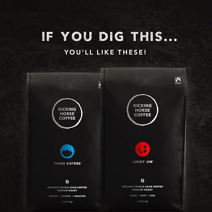 Kicking Horse Coffee Smart Ass Medium Roast Whole Bean 2.2 Pound - Certified Organic Fairtrade Kosher Coffee