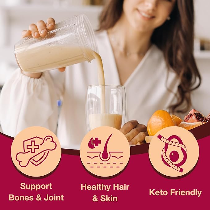 ProtiDIET Collagen Peptides Powder High Protein Keto-Friendly Collagen Supplement to Support Bones and Joints and Promote Healthy Hair and Skin for a Youthful and Radiant Glow
