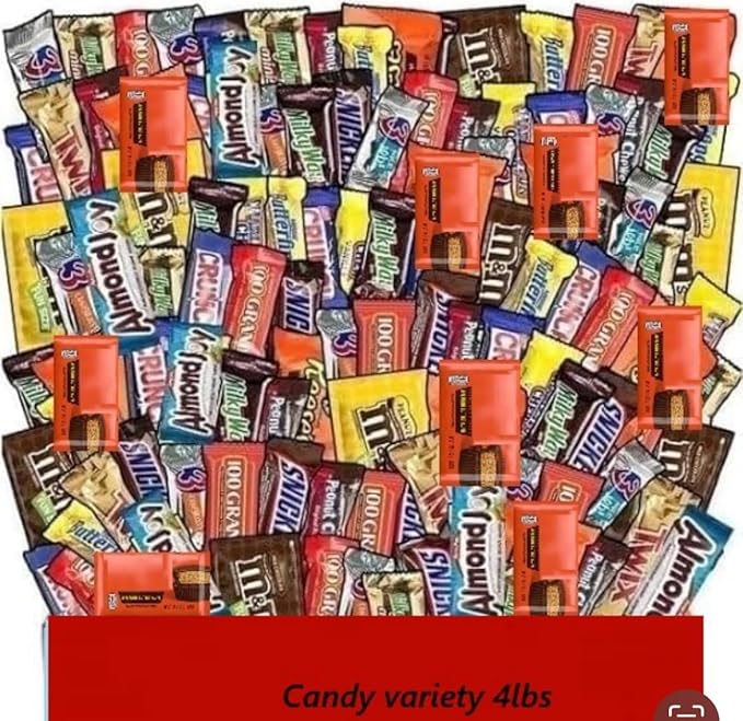 Chocolate Candy Variety pack 4 Lbs - Individually Wrapped -Perfect Chocolate Mix for Halloween Christmas Pinata Fillers Party Favors- Parties Parades -Easter Candy Basket