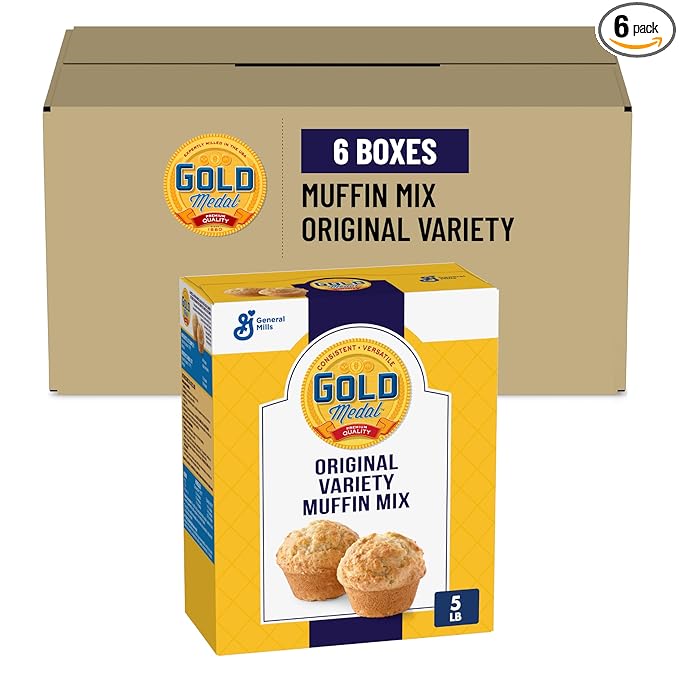 Gold Medal Original Variety Muffin Mix 5 Lb Box (Pack of 6)