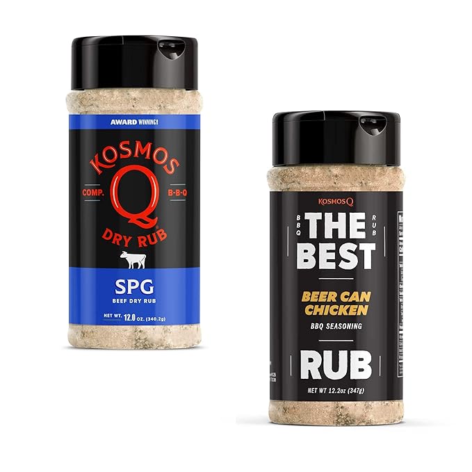Kosmos Q Smoked Chicken &amp Dumplings Bundle - Gourmet Rubs w/Smoky &amp Spicy BBQ Flavor - Classic Family Recipe with Bold BBQ Kick