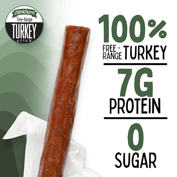 Chimichurri Turkey Sogo Snacks No Sugar Low Carb Free-Range from a 3rd Generation Independent Family Farm. Gluten Free Hiking Snacks. Keto Whole Paleo Friendly (Chimichurri Turkey 144 Count)