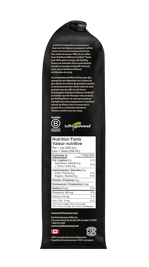 Muskoka Roastery Coffee Black Bear Dark Roast Ground Coffee 400g
