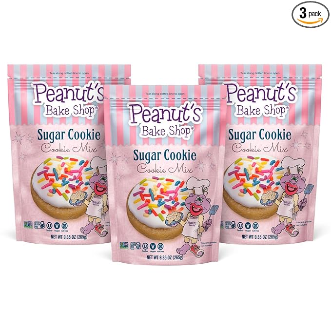 Peanut's Bake Shop - Vegan and Gluten-Free Cookie Mix | Non-GMO Kosher Cookie Mixes for Decadent Treats (Sugar Cookie - 3 Pack)