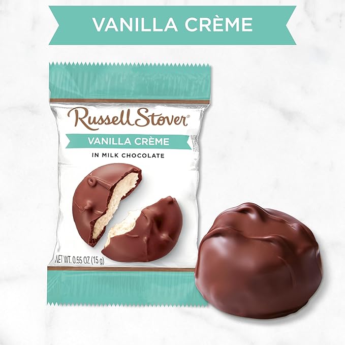 Russell Stover Milk Chocolate Vanilla Creme - 0.55 oz (Pack of 36)