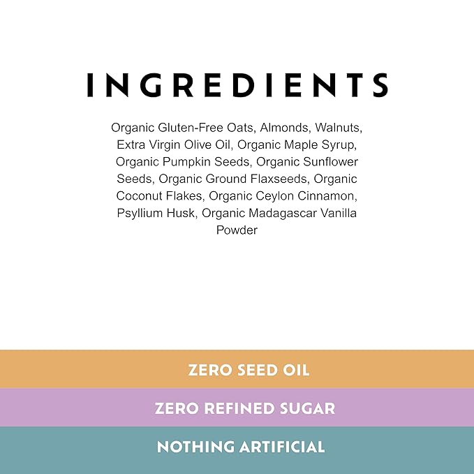 Brekky Mix Granola | Low Sugar Breakfast Granola | No Refined Sugar No Seed Oils No Artificial Ingredients | All Natural Healthy Granola Cereal | 12oz (Choose Your Flavor) (1 Original)