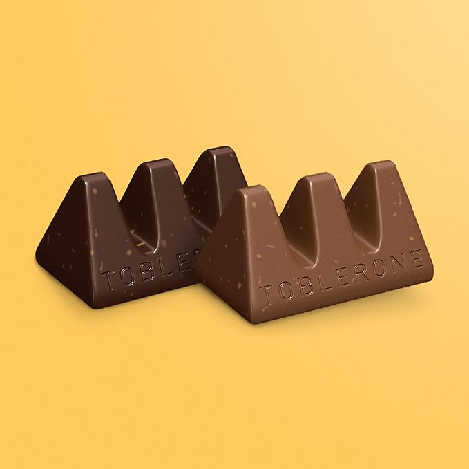 TOBLERONE Tiny Assorted Chocolate Bars Variety Pack (Milk &amp Dark) 1 Gift Box (25 Pieces)