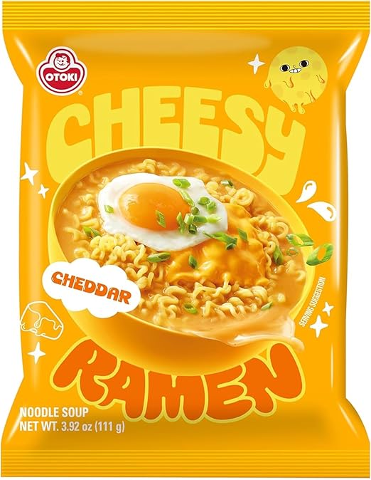 OTOKI Cheesy Ramen – Cheddar Flavor | Non-Spicy Creamy &amp Savory Korean Instant Noodles 3.92 oz (Pack of 8)