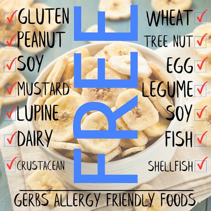 Gerbs Banana Chips Sweetened 2 LBS – Unsulfured &amp Preservative Free - Top 14 Allergy Friendly &amp Non GMO - Product of Philippines