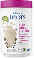 simply tera's Pure Whey Protein Powder - Grass Fed Whey Protein Powder Clean &amp Natural Unflavored Non-GMO Kosher Unsweetened - 12 Oz