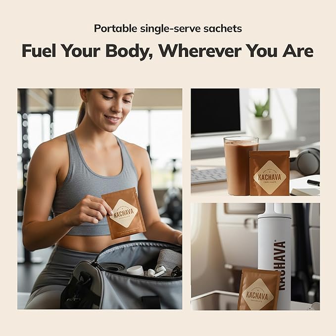 Ka’Chava Whole Body Meal Shake Bundle – Strawberry 2lb Bag + Chocolate Travel Sachets (5 Servings) – Vegan Protein Powder with 85+ Superfoods – Gluten Free Plant-Based Meal Replacement
