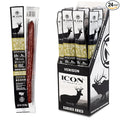 ICON Meats Venison and Pork Snack Sticks Garlic Flavor 24 Pack High Protein Snacks Sugar Free Natural Jerky Meat Sticks Gluten Free USDA Inspected Made in the USA Gifts for Him