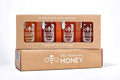 Bee Harmony Coast-to-Coast Honey Flight Mini Honey Gift Set 4 Jars 3 OZ Each Premium Raw Made in the USA