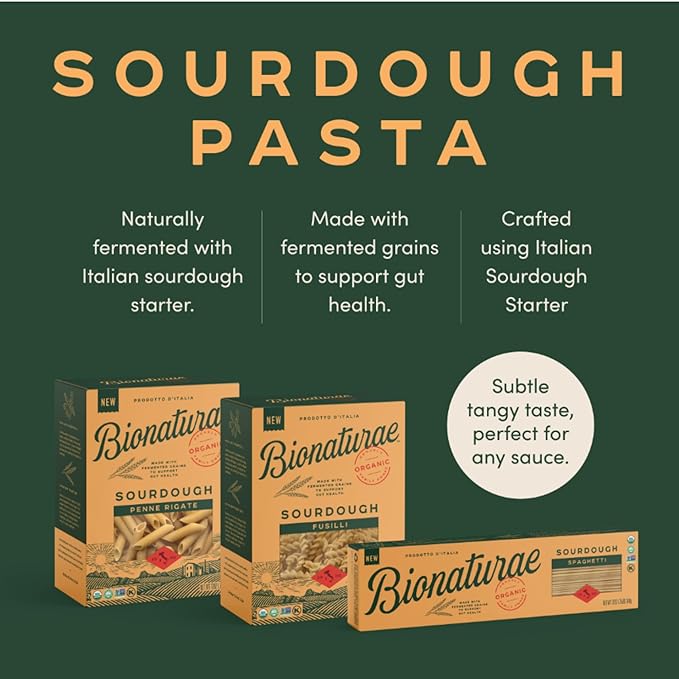 Bionaturae Sourdough Organic Spaghetti Pasta - Spaghetti Noodles Thin Pasta Noodles Thin Spaghetti Pasta Spaghetti Durum Wheat Pasta - 12 Ounce (Pack of 4)