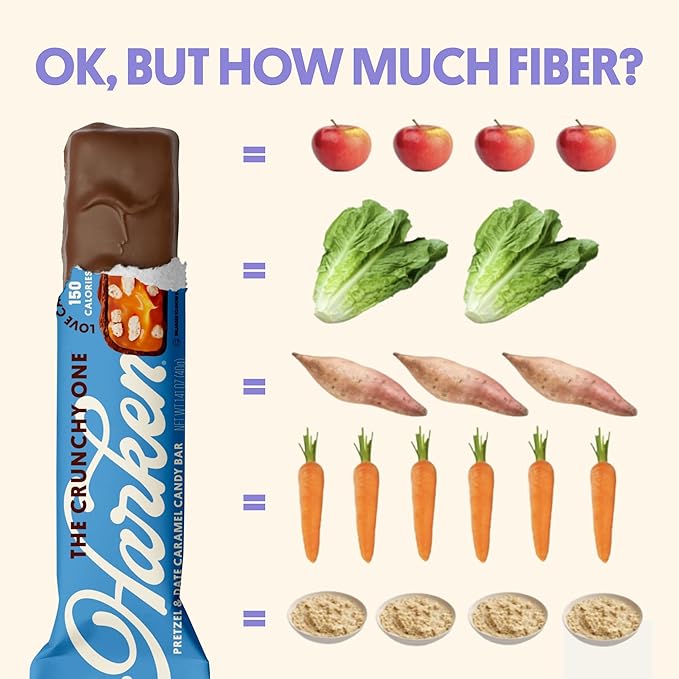 Harken Sweets The Crunchy Pretzely One - Oat Milk Chocolate Candy Bars with Pretzels and Date Caramel Sweetened with Dates and No Sugar Added High Fiber Nut-Free Gluten-Free Plant-Based 12 Bars