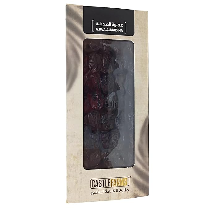 AJWA ALMADINA Dates - Premium Quality Saudi Arabian - Naturally Sweet &amp Soft - Halal - Fresh and Dried - Perfect for Ramadan - Healthy Lifestyle - 800g