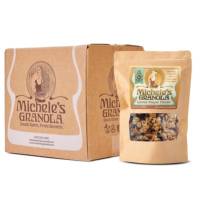 Michele's Granola Salted Maple Pecan Gluten-Free &amp Non-GMO 12 Ounce Pack of 6