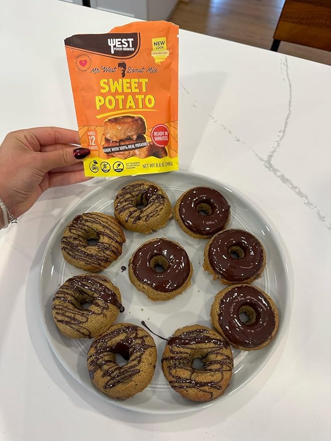 West Food Brands Baking Mix Bundle: Donut Mix &amp Banana Cinnamon Cookie Mix with Natural Ingredients - Gluten Free Allergen Free - Healthy Baking!