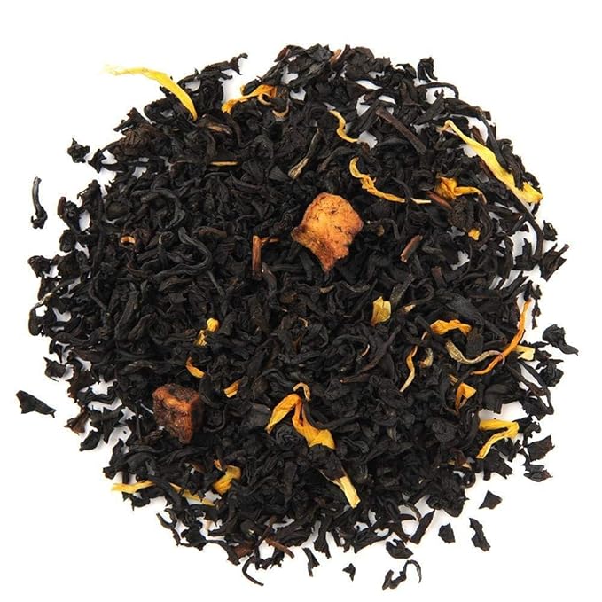Organic Positively Tea Company Juicy Peach Black Tea Loose Leaf 16 Ounce