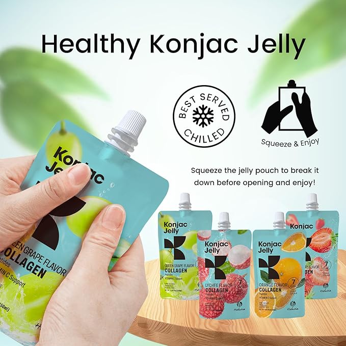 Hethstia High Protein Ramen Cup &amp Collagen Konjac Jelly Bundle – Chicken Flavor Protein Ramen with Collagen Peptide Jelly Vegan Low Fat Low Calorie Healthy Meal &amp Beauty Snack Combo