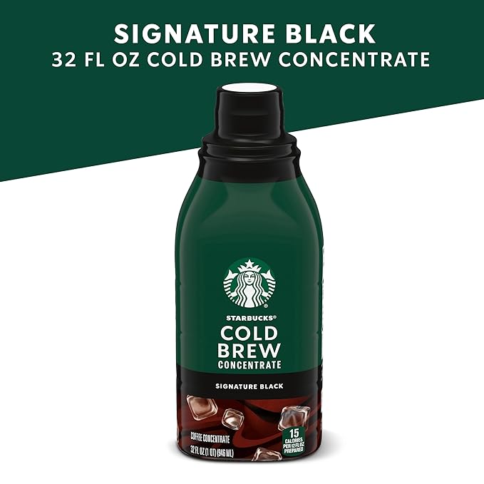 Starbucks Cold Brew Coffee ConcentrateSignature Black Iced Coffee32 fl oz(Pack of 5)