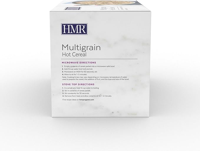 HMR Multigrain Hot Cereal – High Protein Oatmeal Alternative for Weight Loss | 10g Protein 220 Calories | Low Calorie Breakfast or Snack | Convenient Diet Meal | 18 Count