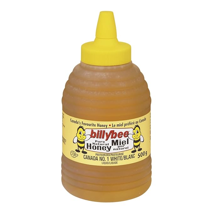 Billy Bee Pure Natural Honey Liquid White Squeeze 500ml/16.9 fl.oz Imported from Canada}