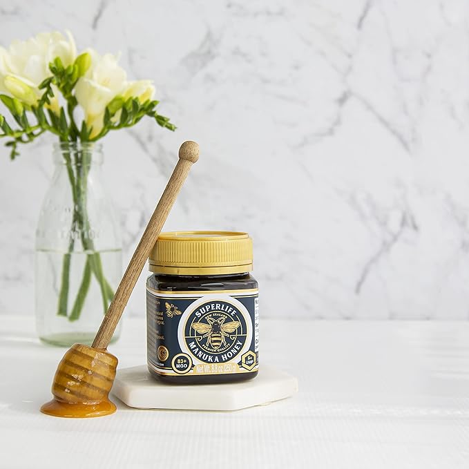 SuperLife Manuka Honey MGO 83+ (UMF 5+) | 100% Raw Pure &amp Unpasteurized Monofloral Honey from New Zealand (250g)