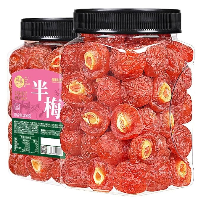 Dried Plums Ready To Eat Dried Fruits 500g/Can Half Preserved Plums Healthy Snacks Office Leisure Preserved Fruits Vegan and Snack Foods Snacks Gifts (2 can)