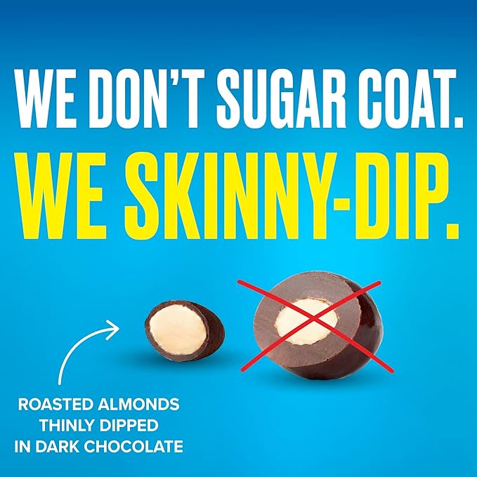 SkinnyDipped Snack Attack Minis Almond Variety Pack Healthy Snack Plant Protein Gluten Free 0.46 oz Mini Bags Pack of 25