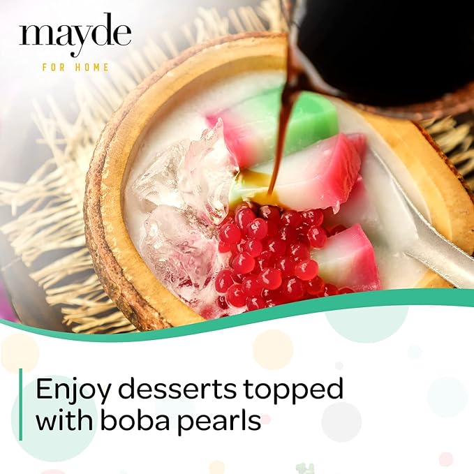 Mayde Popping Boba Pearls for Drinks Desserts &amp Breakfast Bowls (Yogurt Flavor 7 Pounds)